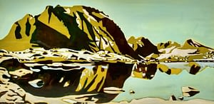 Pinchot Pass, epoxy on canvas, 70x140 cm, _HDR